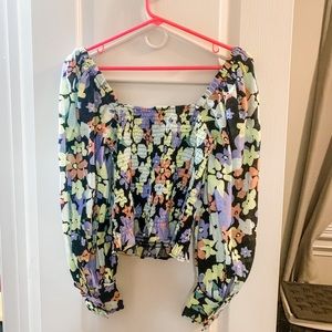 Free People Ariana Printed Top, XS